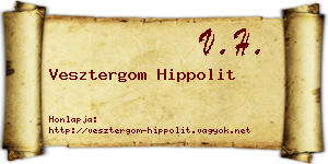 Vesztergom Hippolit névjegykártya